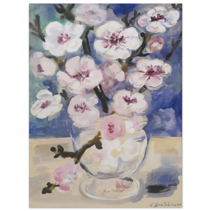 Natalia Goncharova - Dogwood Blossoms - Post-Impressionism  75x100 cm / 30x40inches Fine Art Poster