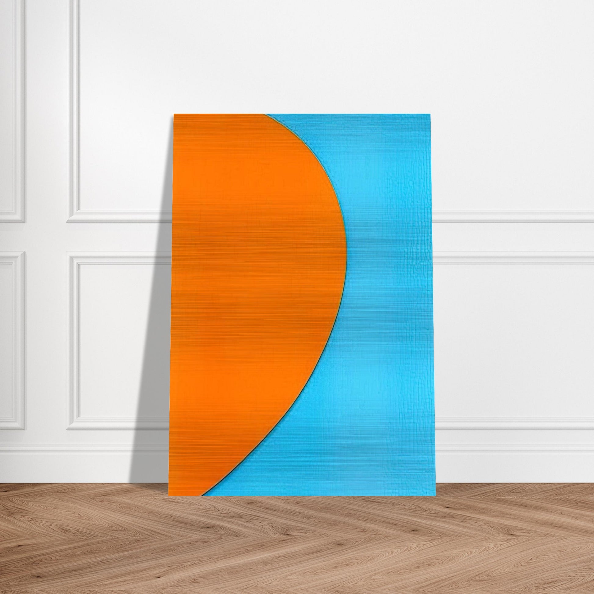 Orange Relief with Blue - Ellsworth Kelly Brushed Aluminum Print - 70x100 cm / 28x40 inches | Ellsworth Kelly Aluminum Print | Ellsworth Kelly Prints