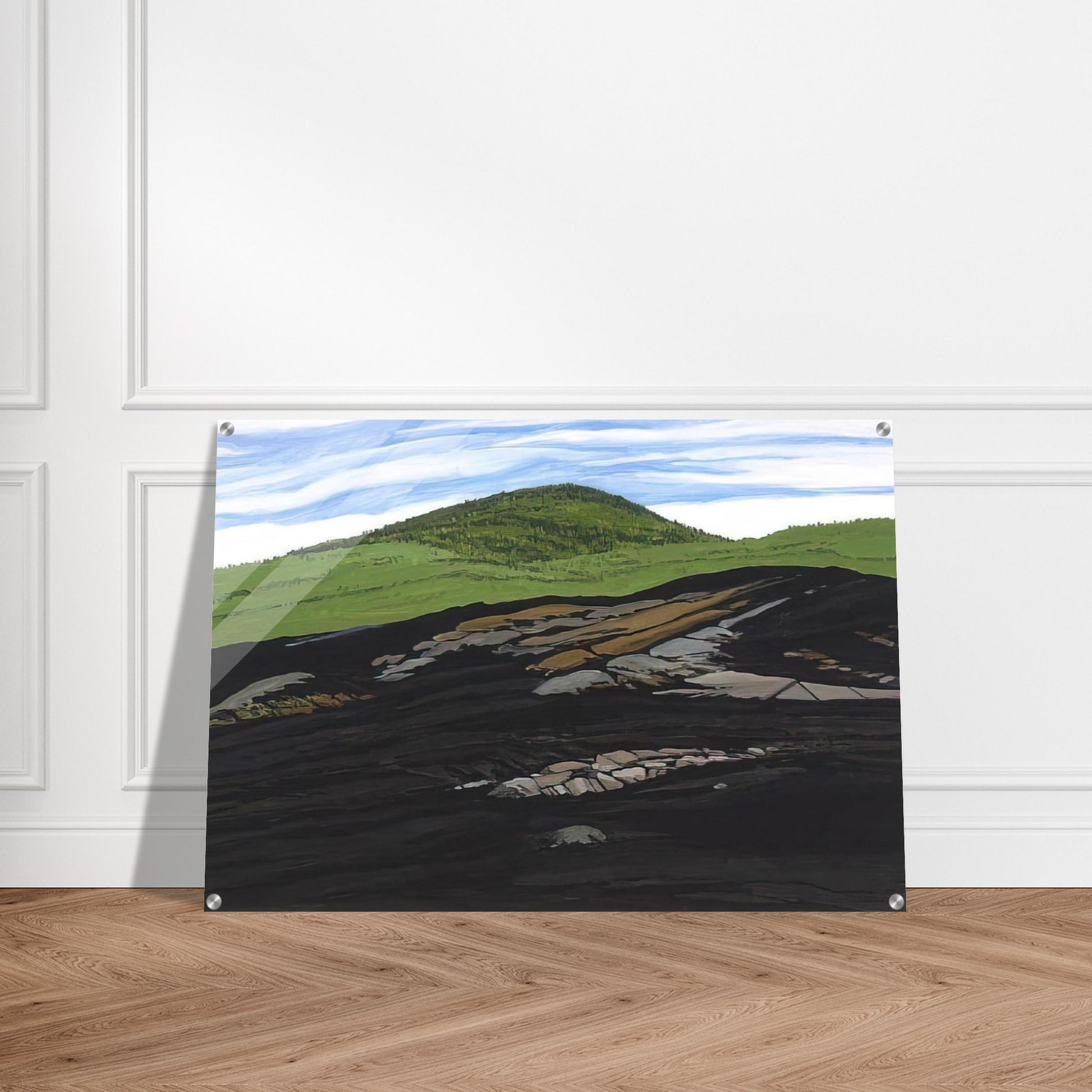 Blueberry Burn Morey's Hill - 1997 - Neil Welliver Acrylic Print - 70x100 cm / 28x40″ inches
