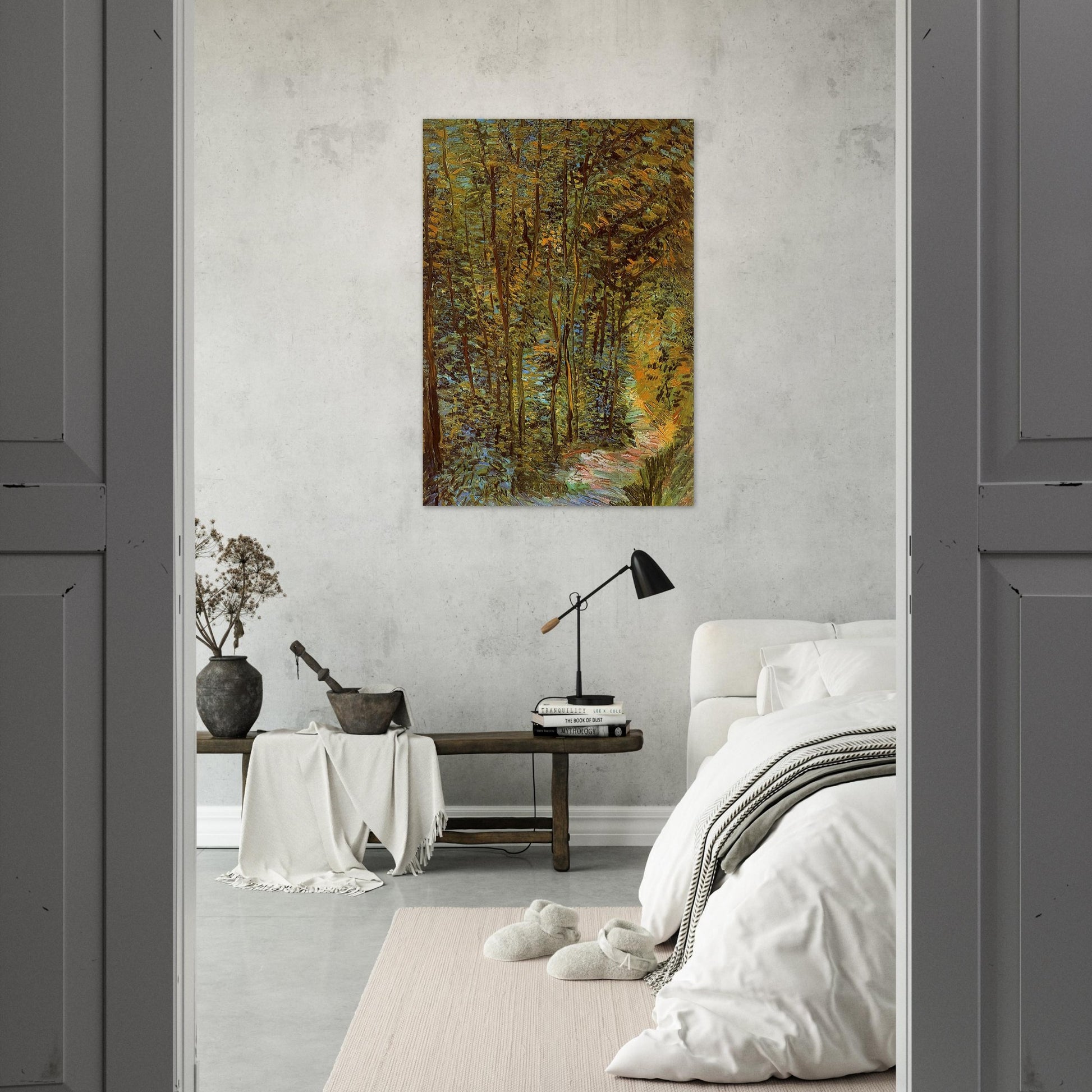 Path in the Woods - Vincent van Gogh Brushed Aluminum Print - 70x100 cm / 28x40 inches | Vincent van Gogh Aluminum Print | Vincent van Gogh Prints