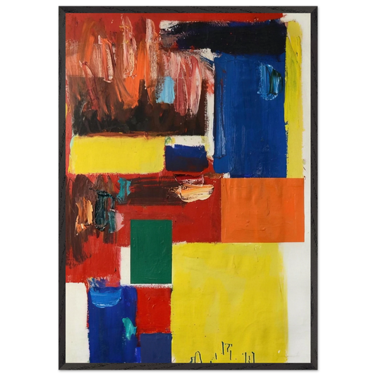 UNTITLED 1964 N2 - Taro Yamamoto 70x100 cm / 28x40 inches Framed Art Print – Black Wooden Frame