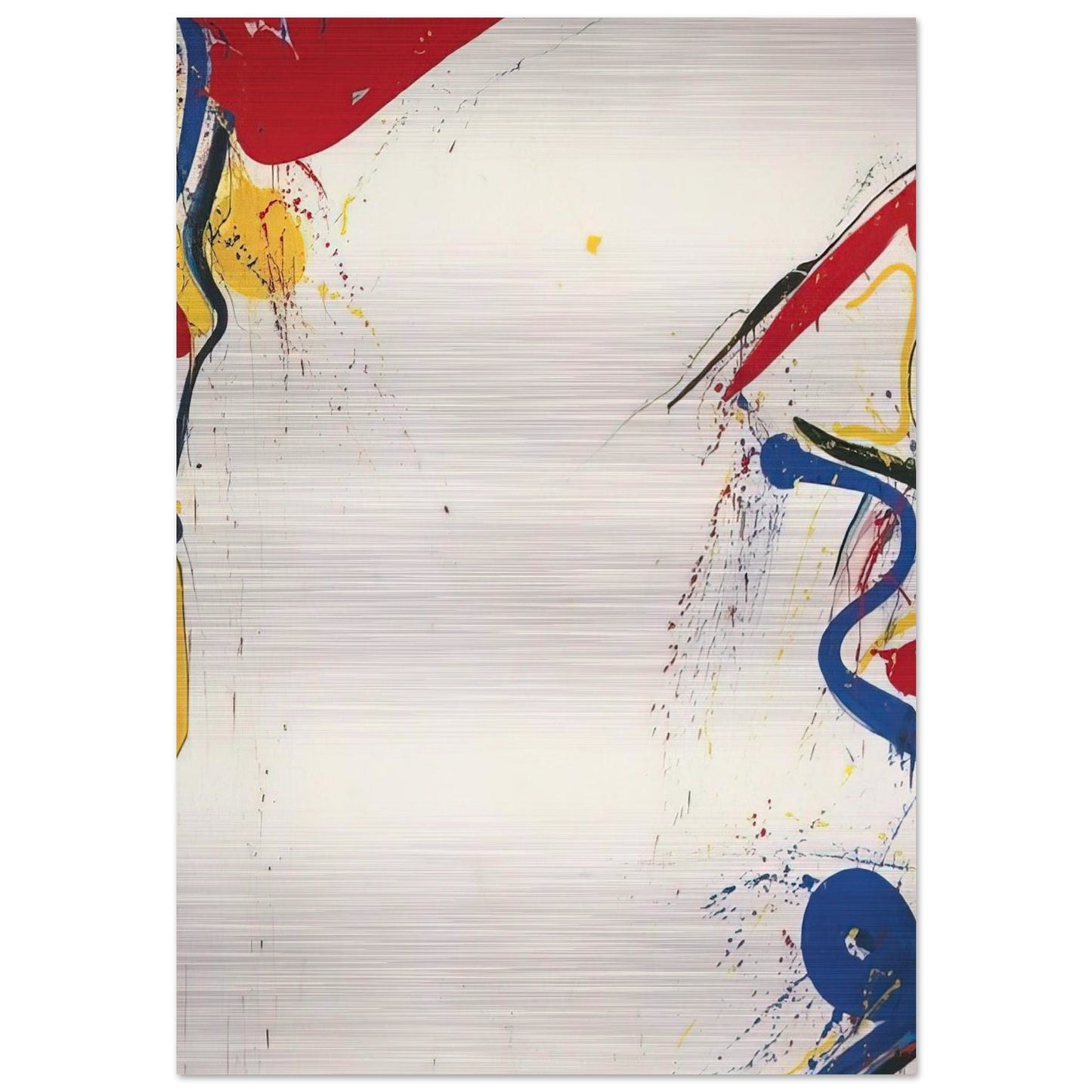 When White - Sam Francis Brushed Aluminum Print - 70x100 cm / 28x40 inches | Sam Francis Aluminum Print | Sam Francis Prints
