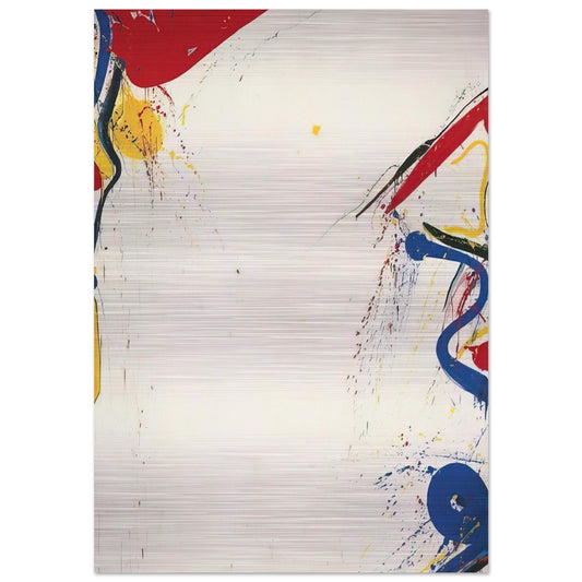 When White - Sam Francis Brushed Aluminum Print - 70x100 cm / 28x40 inches | Sam Francis Aluminum Print | Sam Francis Prints