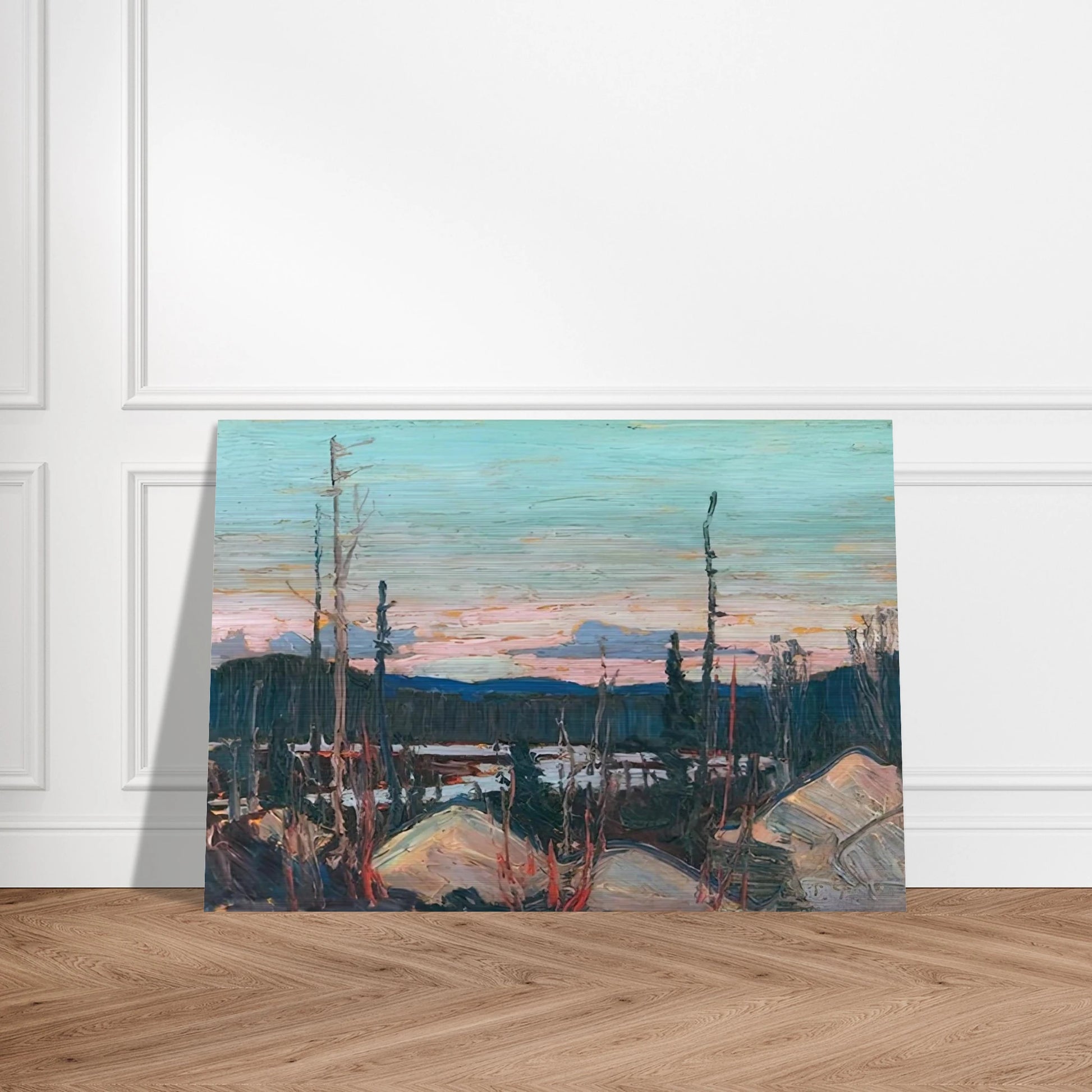 BURNT AREA WITH RAGGED ROCKS 1915 - Tom Thomson Brushed Aluminum Print - 70x100 cm / 28x40 inches | Tom Thomson Aluminum Print | Tom Thomson Prints