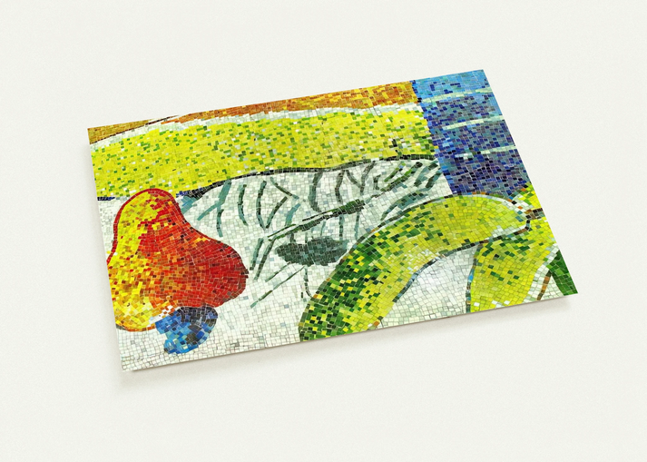 Caju e Bananas - Naïve Art Primitivism By Aldemir Martins Pack of 10 Post Cards | Aldemir Martins Post Cards | A6 (10.5 x 14.8 cm) - 4.1 x 5.8 inches