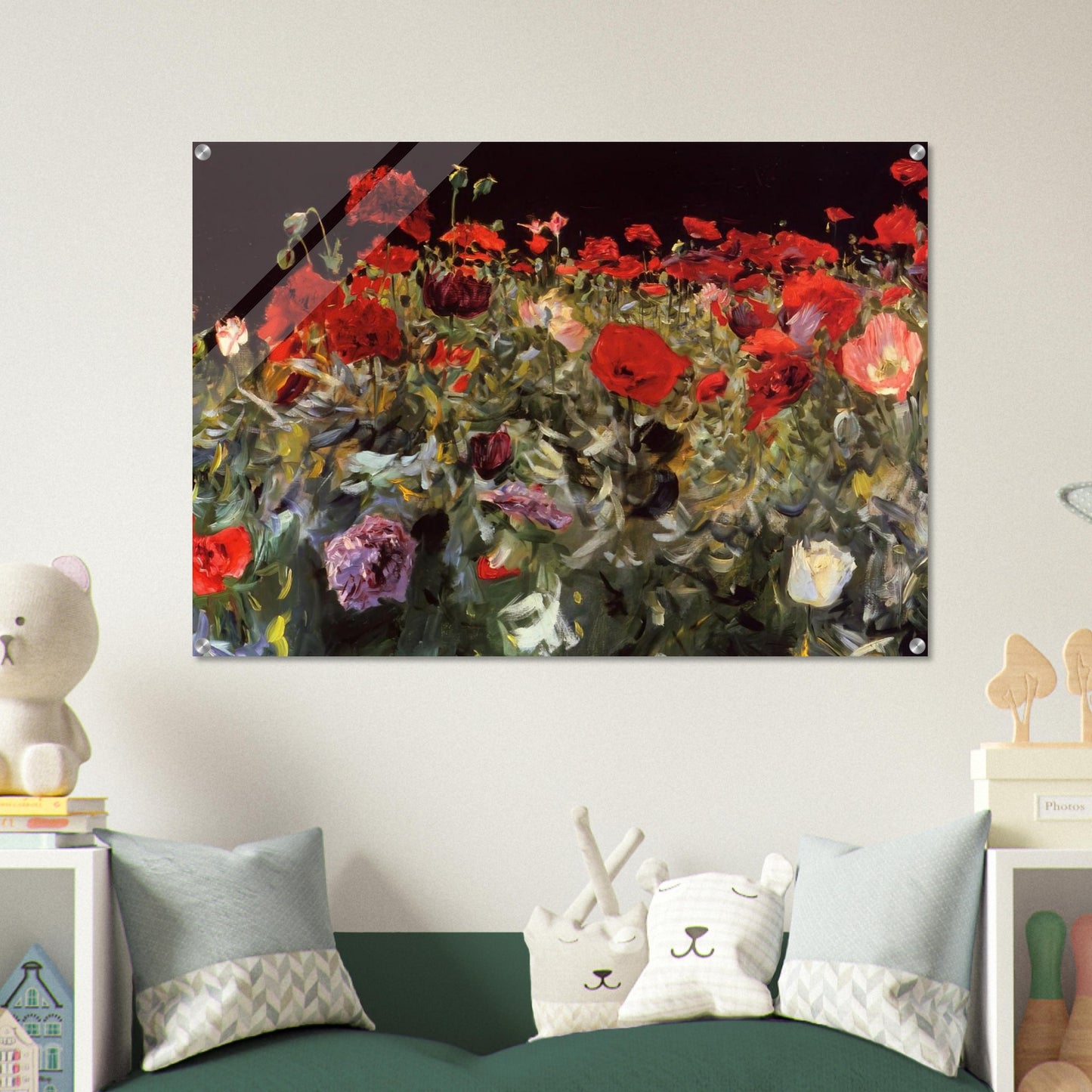 Poppies - John Singer Sargent Acrylic Print - 70x100 cm / 28x40″ inches | John Singer Sargent Wall Art | John Singer Sargent Prints