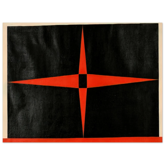 Carmen Herrera - Red Star - 1949  75x100 cm / 30x40inches Fine Art Poster