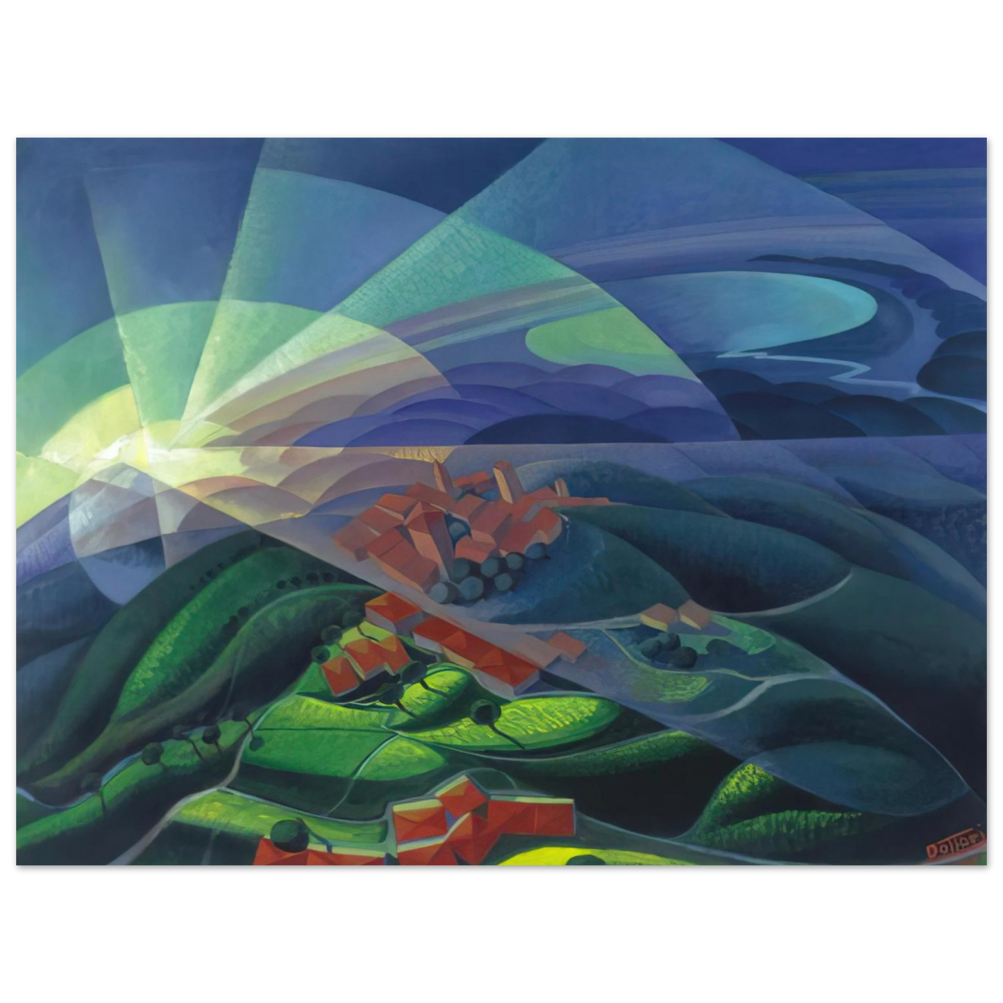 Gerardo Dottori - Aurora Volando - 1933  75x100 cm / 30x40inches Fine Art Poster