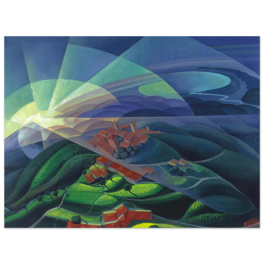 Gerardo Dottori - Aurora Volando - 1933  75x100 cm / 30x40inches Fine Art Poster