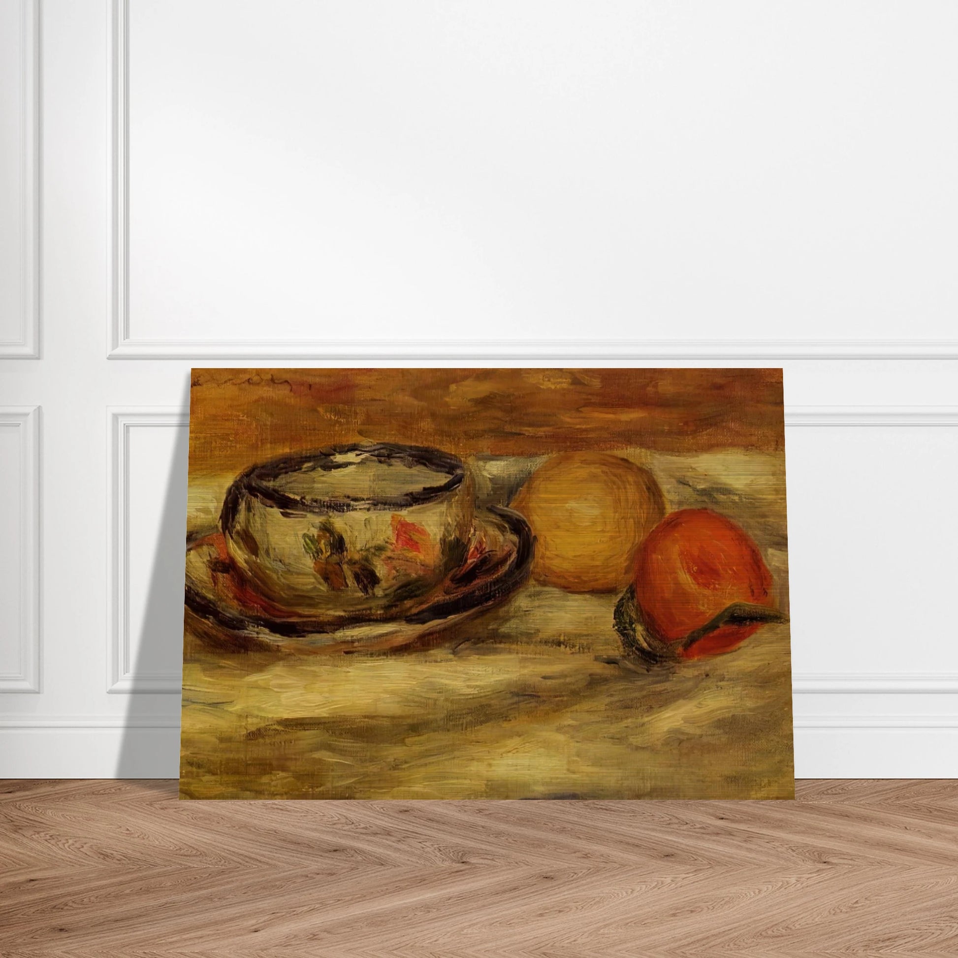 Cup, Lemon and Tomato - Pierre-Auguste Renoir Brushed Aluminum Print - 70x100 cm / 28x40 inches | Pierre-Auguste Renoir Aluminum Print | Pierre-Auguste Renoir Prints