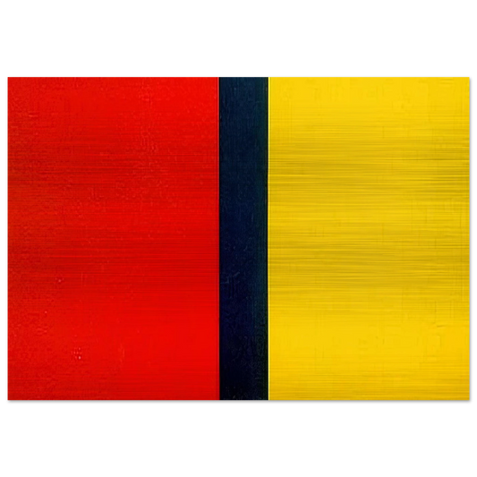 Who's Afraid of Red, Yellow, and Blue IV - Barnett Newman Brushed Aluminum Print - 70x100 cm / 28x40 inches | Barnett Newman Aluminum Print | Barnett Newman Prints