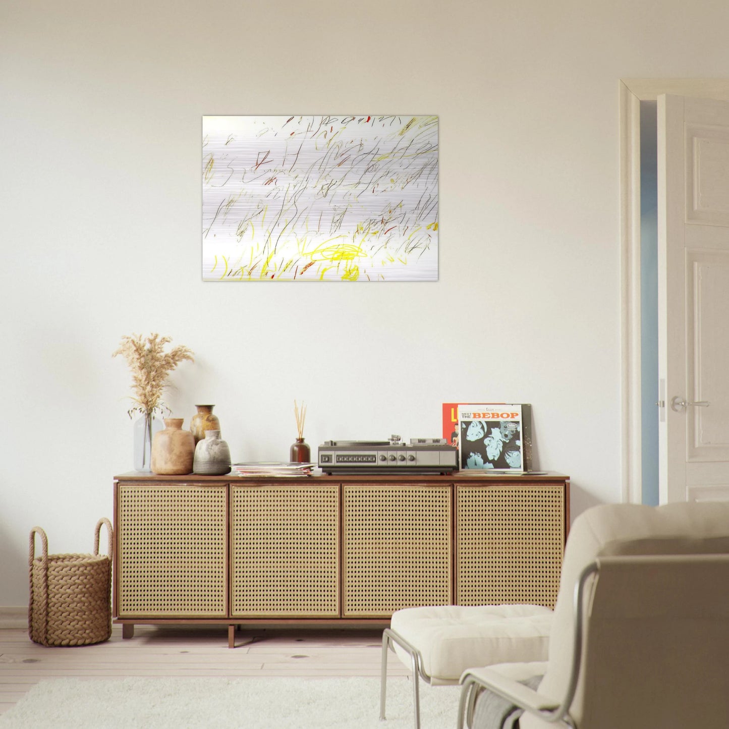 Blue Room - Cy Twombly Brushed Aluminum Print - 70x100 cm / 28x40 inches | Cy Twombly Aluminum Print | Cy Twombly Prints