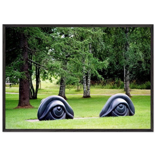 EYE BENCHES II 1997 - Louise Bourgeois 70x100 cm / 28x40 inches Framed Art Print – Black Wooden Frame