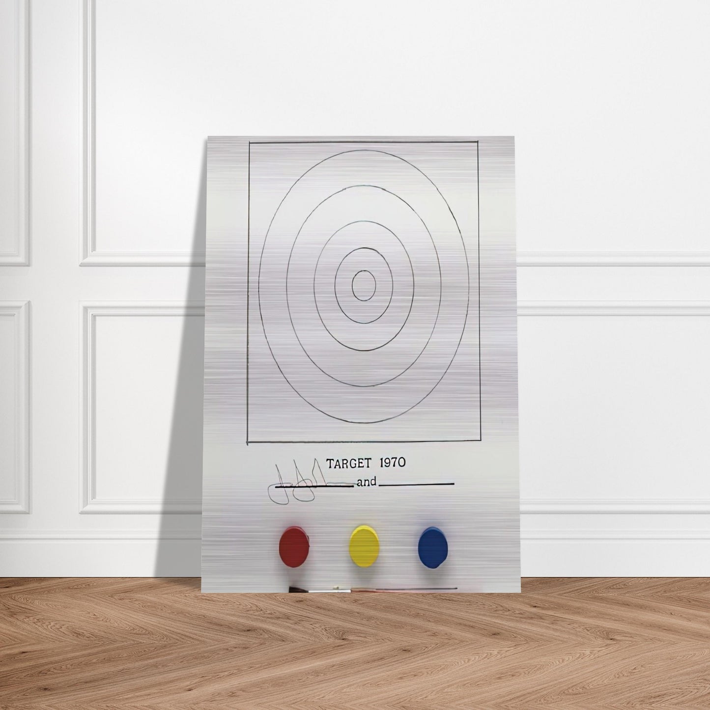 TARGET ULAE 89 - Jasper Johns Brushed Aluminum Print - 70x100 cm / 28x40 inches | Jasper Johns Aluminum Print | Jasper Johns Prints
