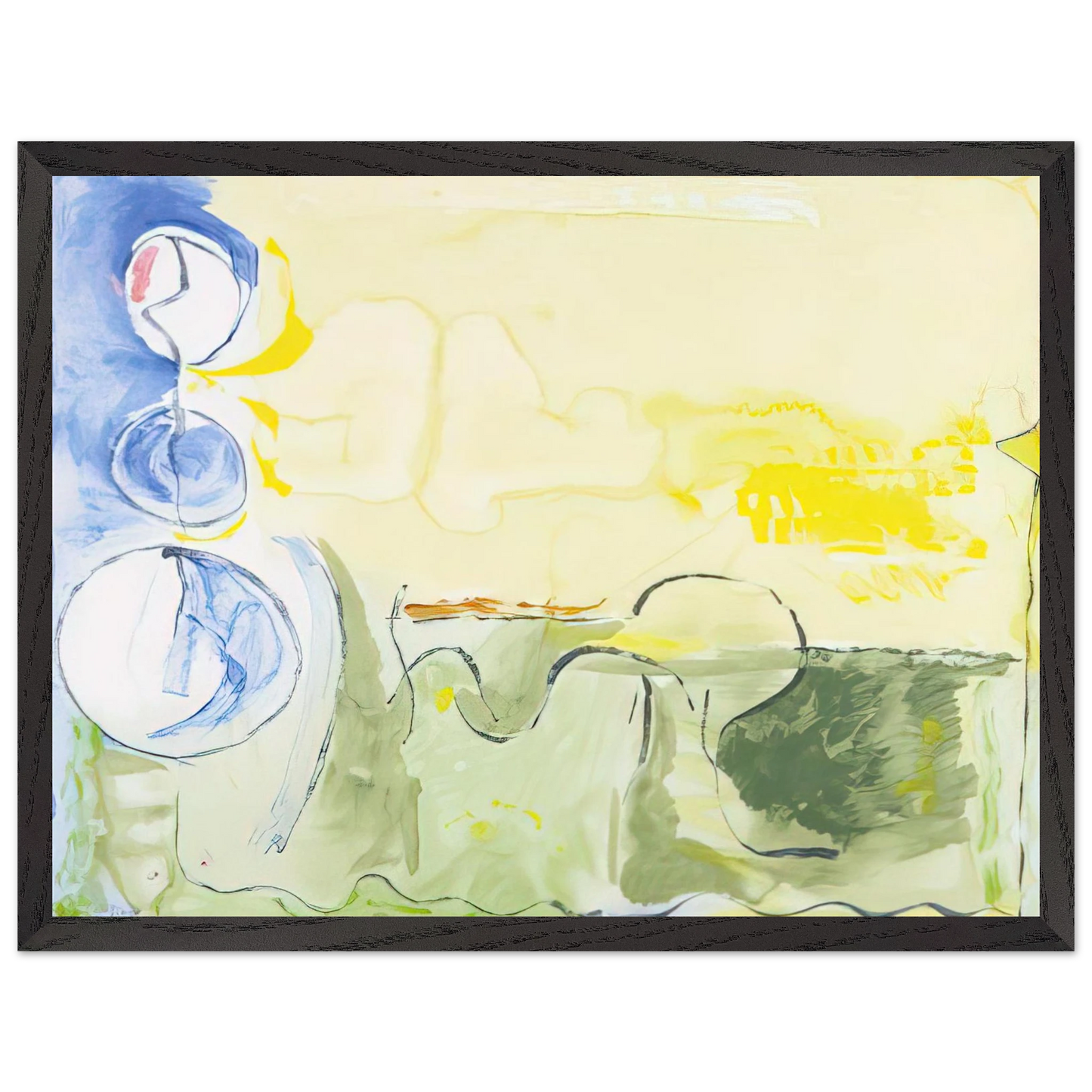 Helen Frankenthaler - Flotilla - 2006 Wall art - 30x40 cm / 12x16 inches - Premium Wooden Framed Poster With Fine Art Paper-canvas - Wood frame