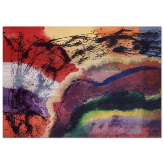 The Storm from Denver to the Bronx - 1970 - Ronnie Landfield Brushed Aluminum Print - 70x100 cm / 28x40 inches | Ronnie Landfield Aluminum Print | Ronnie Landfield Prints