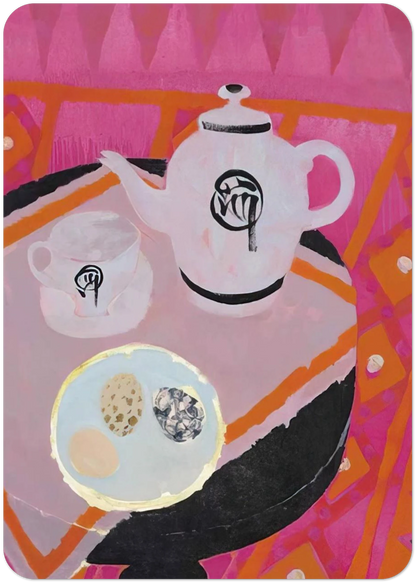 Chinese Teapot - 1989 By Mary Fedden Pack of 10 Post Cards | Mary Fedden Post Cards | A6 (10.5 x 14.8 cm) - 4.1 x 5.8 inches