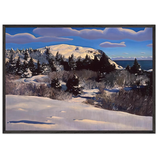 Maine Headland Winter - Rockwell Kent 70x100 cm / 28x40 inches Framed Art Print – Black Wooden Frame