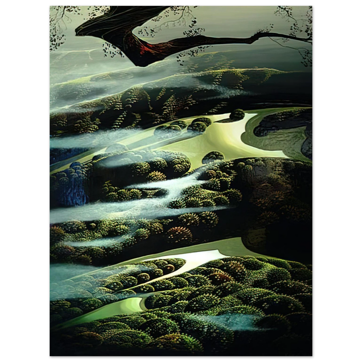 Eyvind Earle - Carmel Valley Memory  75x100 cm / 30x40inches Fine Art Poster