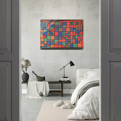 GLASS FACADE 1940 - Paul Klee Acrylic Print - 70x100 cm / 28x40″ inches | Paul Klee Wall Art | Paul Klee Prints