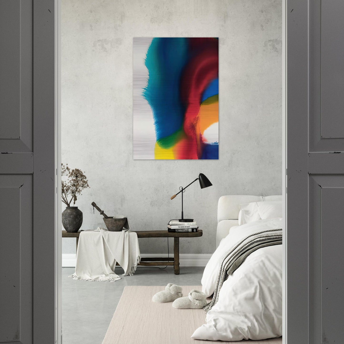 Rainbow Bleed - Paul Jenkins Brushed Aluminum Print - 70x100 cm / 28x40 inches | Paul Jenkins Aluminum Print | Paul Jenkins Prints