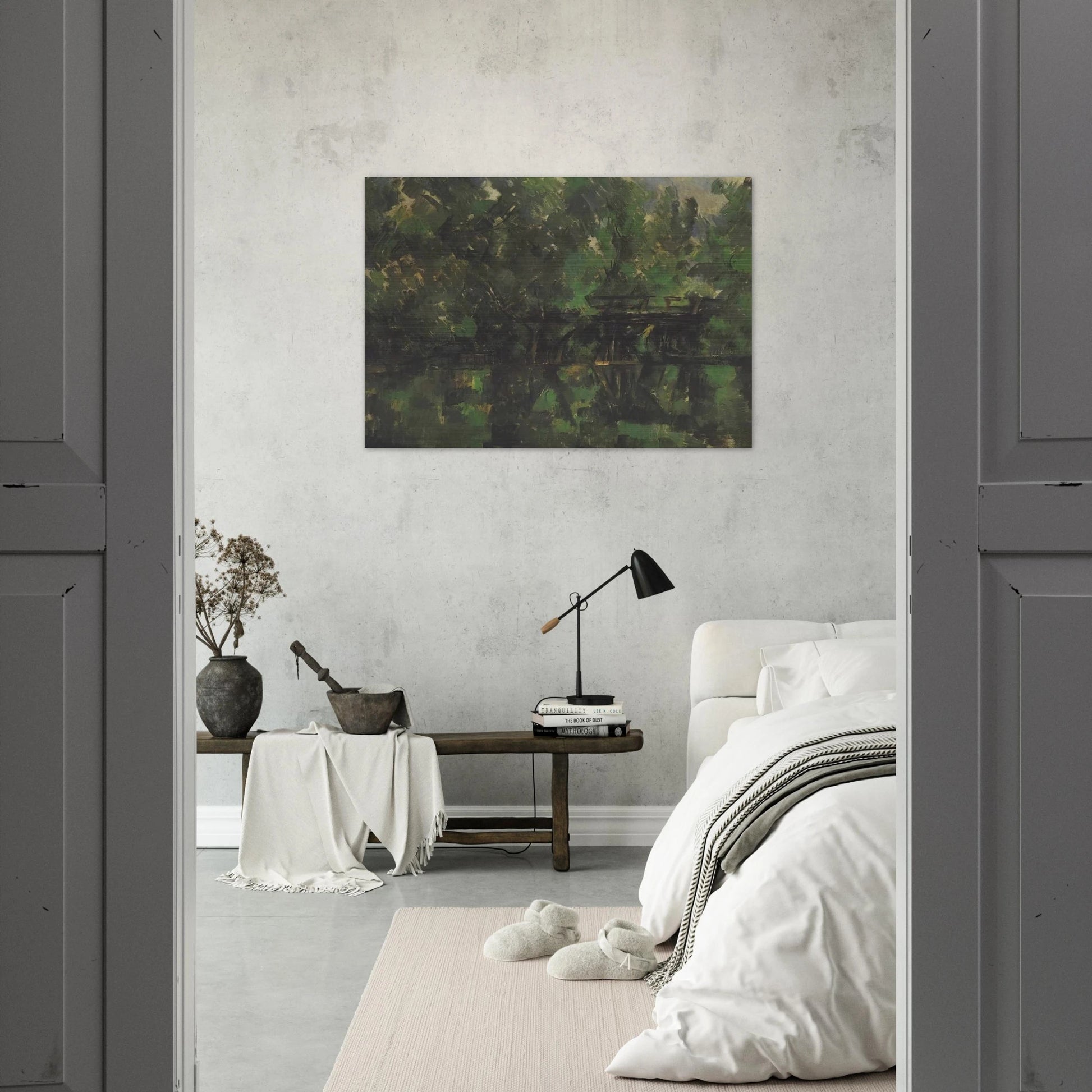 Bridge over the pond - Paul Cézanne Brushed Aluminum Print - 70x100 cm / 28x40 inches | Paul Cézanne Aluminum Print | Paul Cézanne Prints