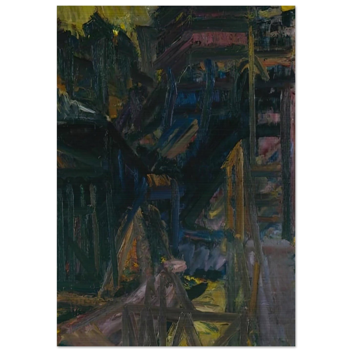 TO THE STUDIOS 1980 - Frank Auerbach Brushed Aluminum Print - 70x100 cm / 28x40 inches | Frank Auerbach Aluminum Print | Frank Auerbach Prints