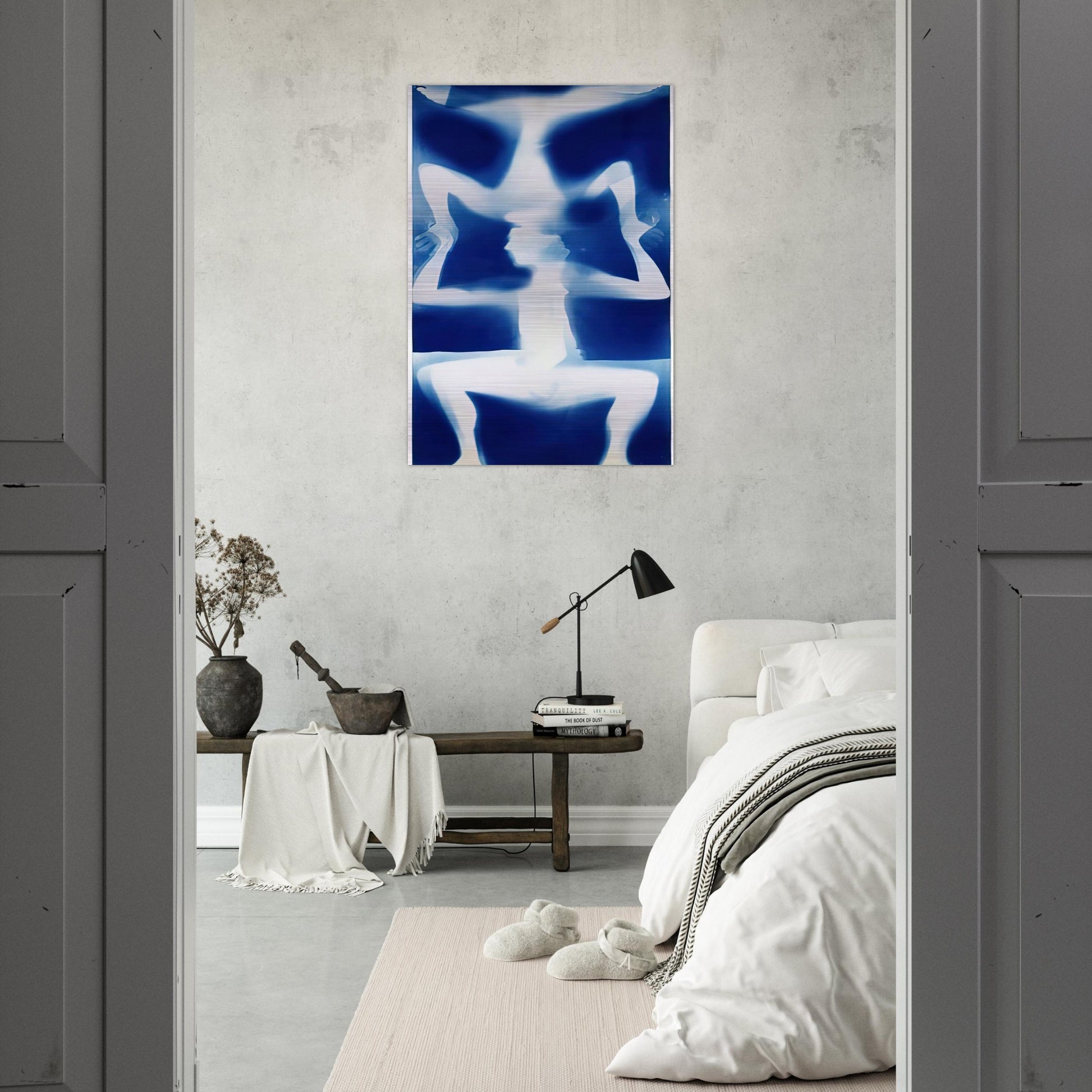 UNTITLED DOUBLE RAUSCHENBERG 1950 - Robert Rauschenberg Brushed Aluminum Print - 70x100 cm / 28x40 inches | Robert Rauschenberg Aluminum Print | Robert Rauschenberg Prints