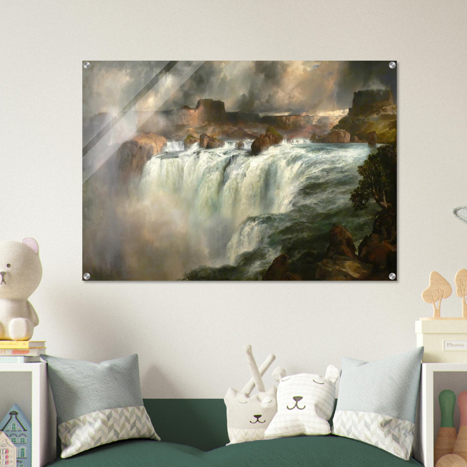 Shoshone Falls on the Snake River - Thomas Moran Acrylic Print - 70x100 cm / 28x40″ inches | Thomas Moran Wall Art | Thomas Moran Prints