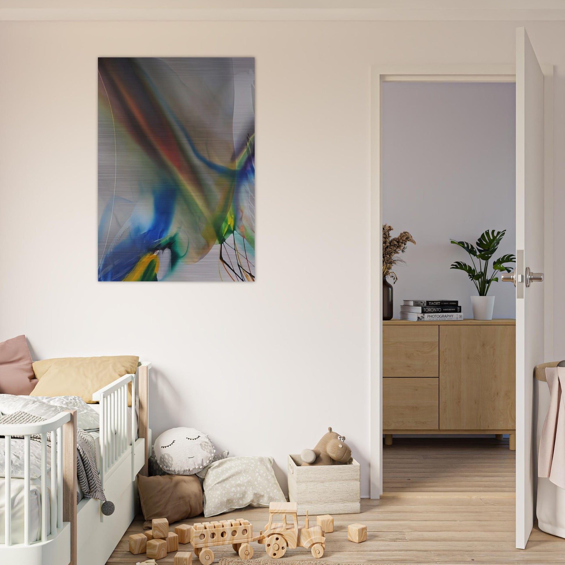 Phenomena Merlins Mantle - Paul Jenkins Brushed Aluminum Print - 70x100 cm / 28x40 inches | Paul Jenkins Aluminum Print | Paul Jenkins Prints