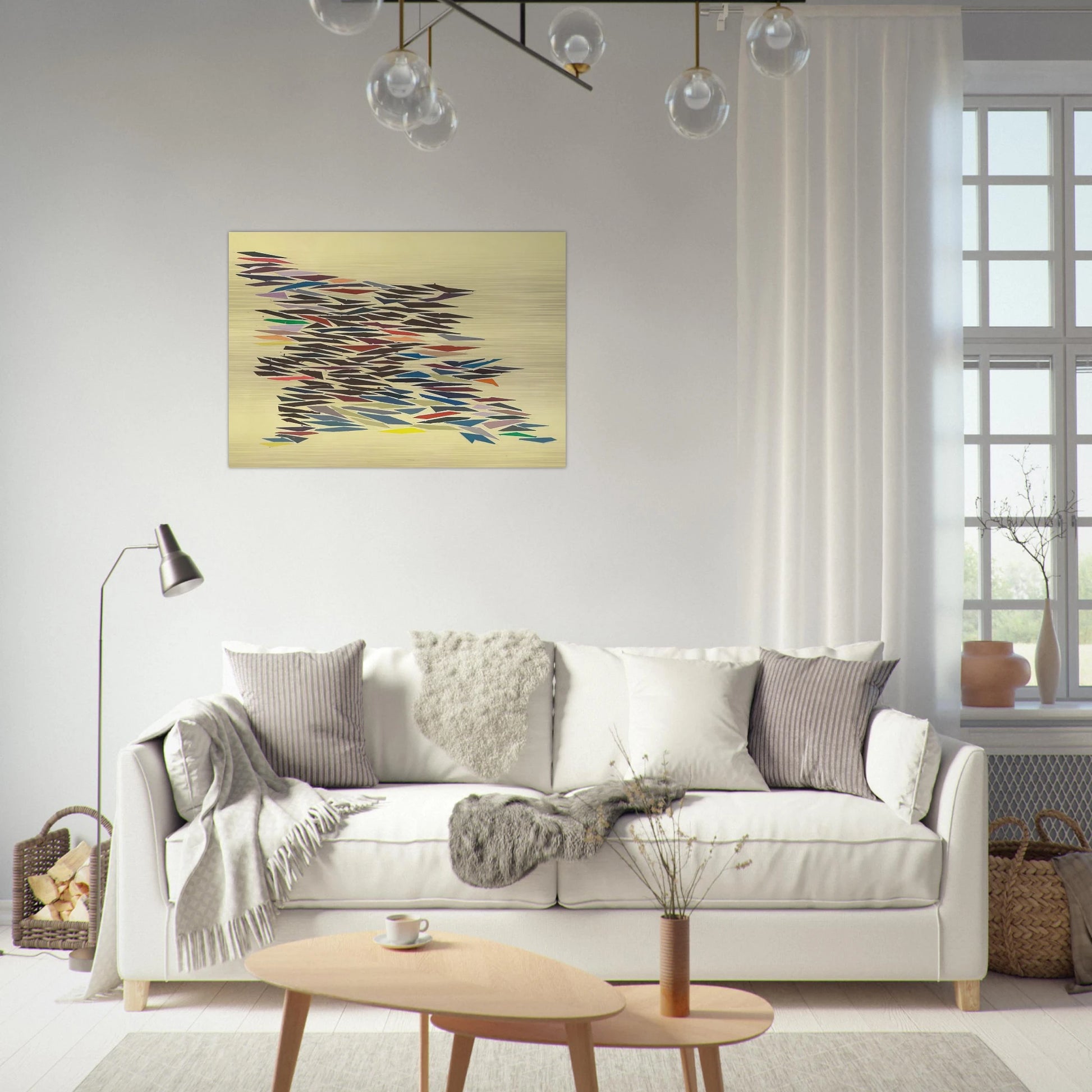 Colors with Yellow - Post-Painterly Abstraction - Robert Goodnough Brushed Aluminum Print - 70x100 cm / 28x40 inches | Robert Goodnough Aluminum Print | Robert Goodnough Prints