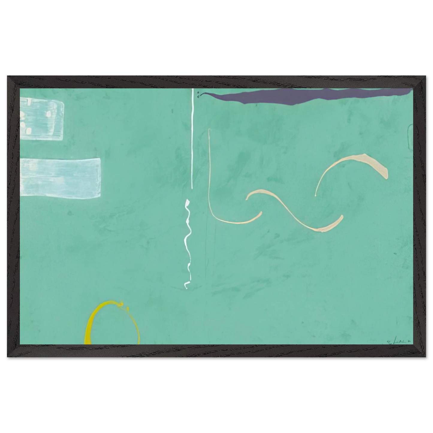 Helen Frankenthaler - Tahiti - 1989 Wall art - 30x40 cm / 12x16 inches - Premium Wooden Framed Poster With Fine Art Paper-canvas - Black frame