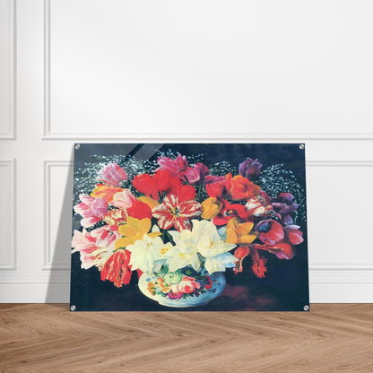 GRAND BOUQUET OF TULIPS 1952 - Moise Kisling Acrylic Print - 70x100 cm / 28x40″ inches