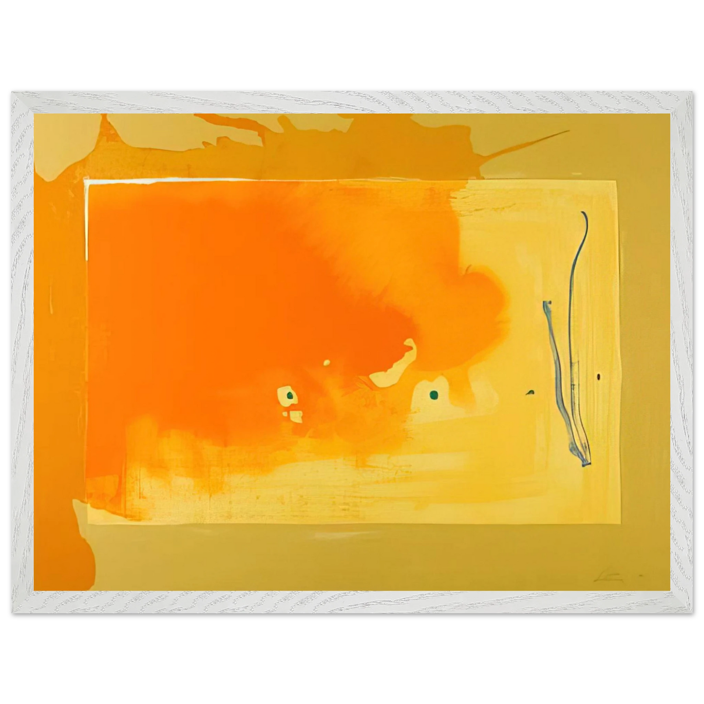 Helen Frankenthaler - Bilbao - 1998 Wall art - 60x80 cm / 24x32 inches - Premium Wooden Framed Poster With Fine Art Paper-canvas - White frame