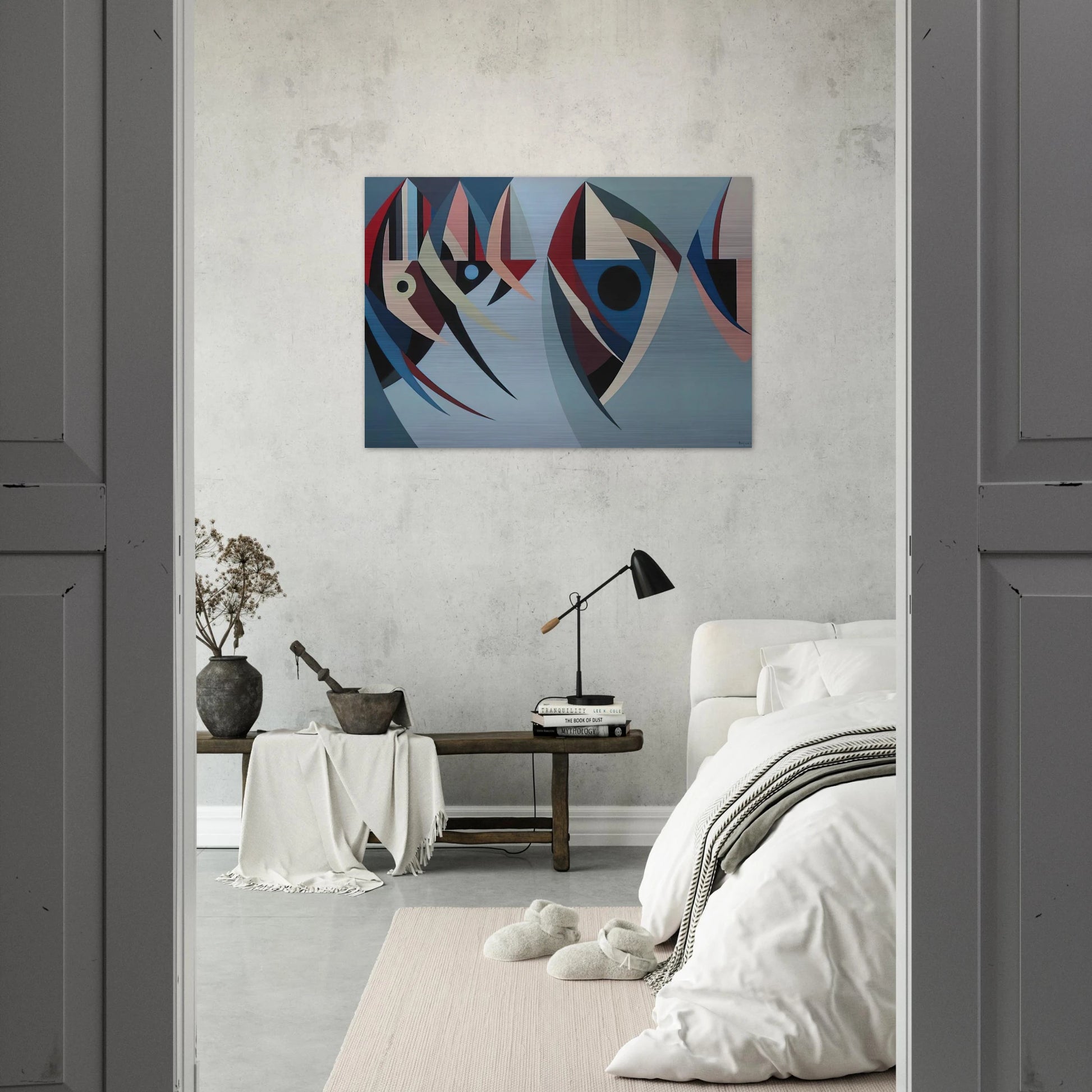 Untitled - 1956 - Karl Benjamin Brushed Aluminum Print - 70x100 cm / 28x40 inches | Karl Benjamin Aluminum Print | Karl Benjamin Prints
