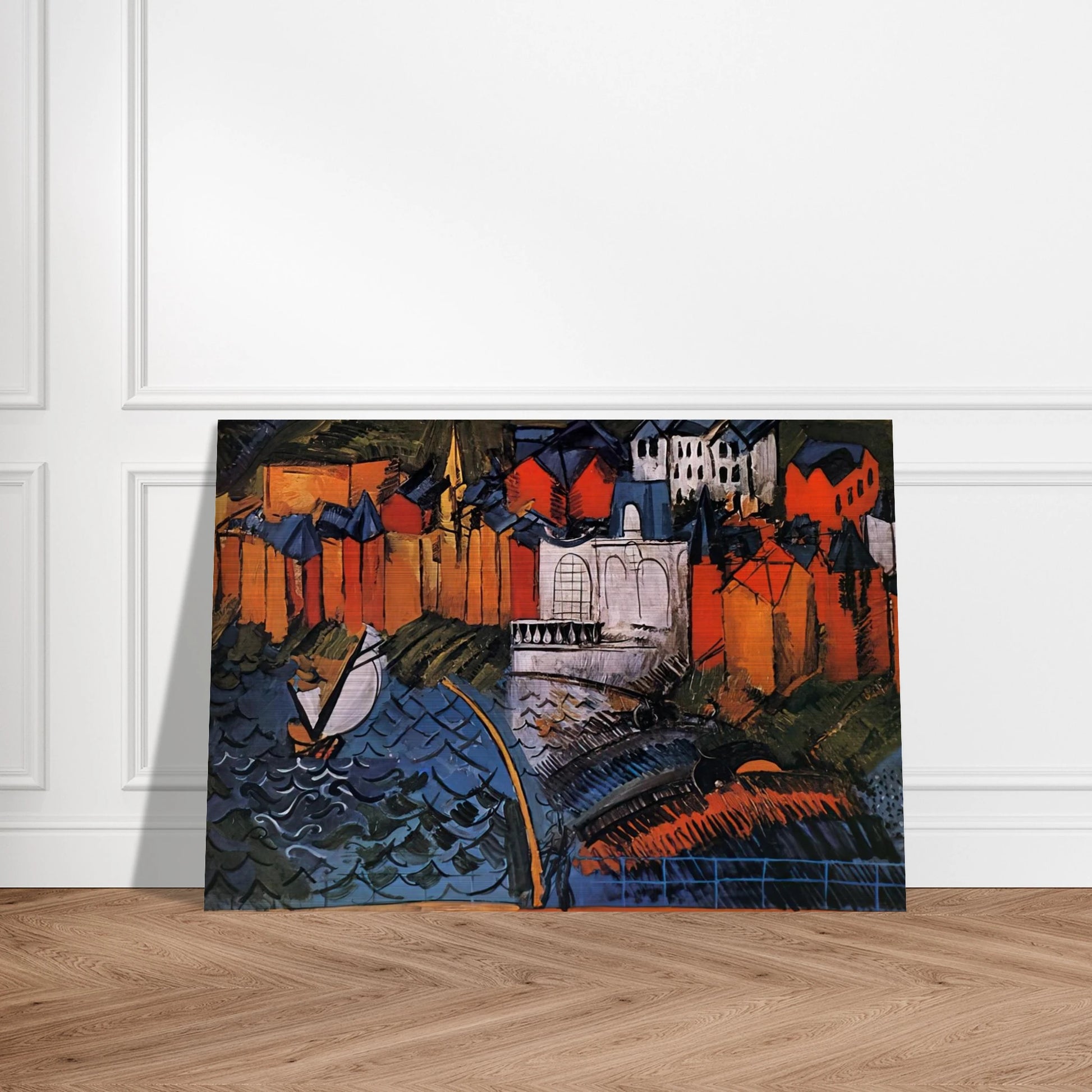 SAILBOAT AT SAINTE ADRESSE 1912 - Raoul Dufy Brushed Aluminum Print - 70x100 cm / 28x40 inches | Raoul Dufy Aluminum Print | Raoul Dufy Prints