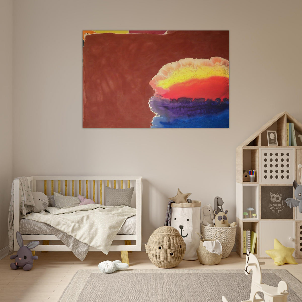 Brown Wall - 1970 - Ronnie Landfield Art Prints - 100x150 cm / 40x60″ inches | Ronnie Landfield Poster | Ronnie Landfield Prints