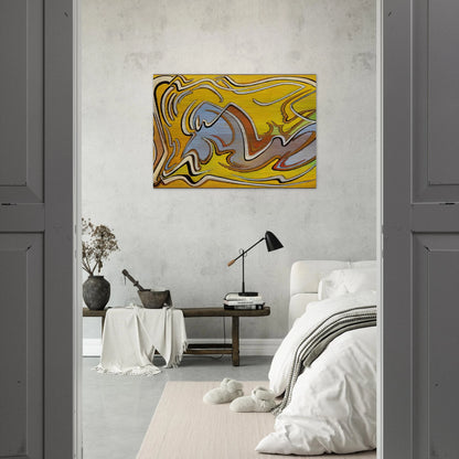 Calligraph Forming - 1958 - Lawren Harris Brushed Aluminum Print - 70x100 cm / 28x40 inches | Lawren Harris Aluminum Print | Lawren Harris Prints