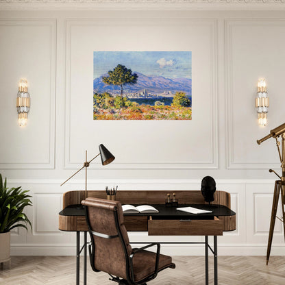 View of Antibes from the Plateau Notre-Dame - claude monet Brushed Aluminum Print - 70x100 cm / 28x40 inches | claude monet Aluminum Print | claude monet Prints