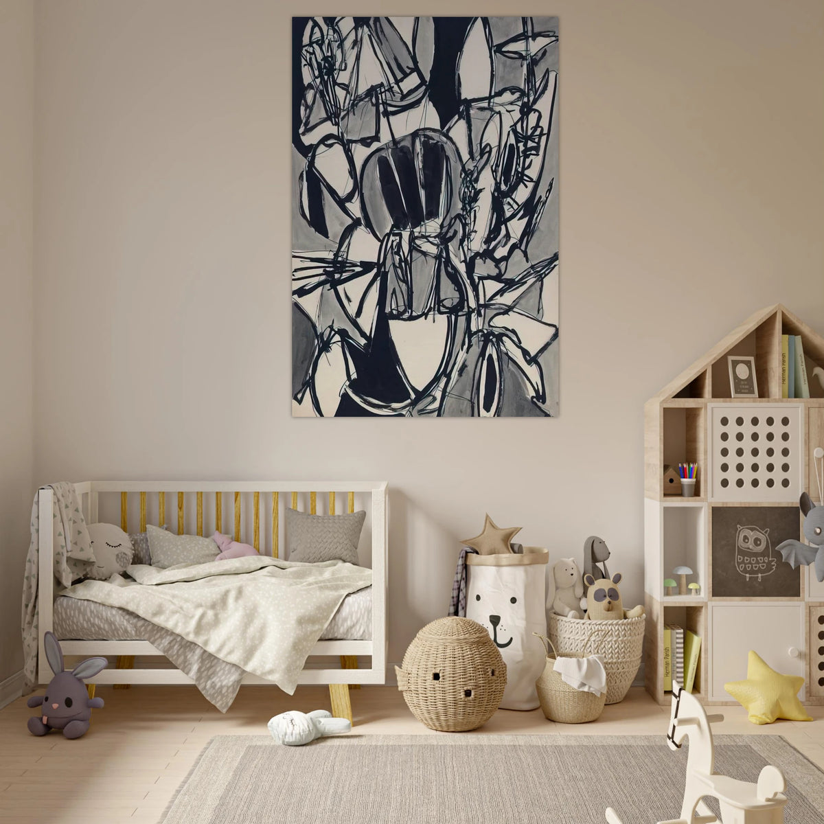 Bird Land - 1952 - Gene Davis Art Prints - 100x150 cm / 40x60″ inches | Gene Davis Poster | Gene Davis Prints