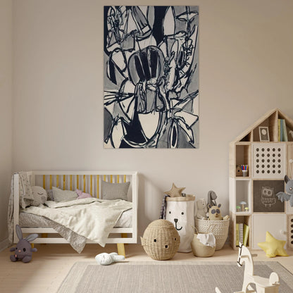 Bird Land - 1952 - Gene Davis Art Prints - 100x150 cm / 40x60″ inches | Gene Davis Poster | Gene Davis Prints
