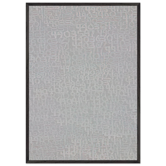 19651 -  Detail 4894231 - 4914799 - Conceptual Art - Roman Opalka 70x100 cm / 28x40 inches Framed Art Print – Black Wooden Frame