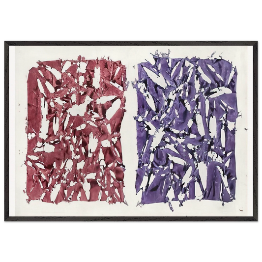 Tabula - 1981 - Simon Hantai 70x100 cm / 28x40 inches Framed Art Print – Black Wooden Frame