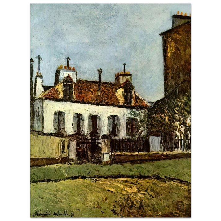 Maurice Utrillo - HOUSE IN THE SUBURBS OF PARIS  75x100 cm / 30x40inches Fine Art Poster