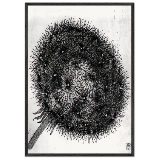 BLOWBALL I - MC Escher 70x100 cm / 28x40 inches Framed Art Print – Black Wooden Frame | Maurits Cornelis Escher Prints