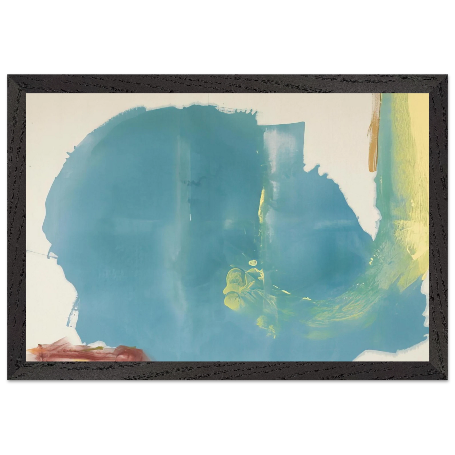 Helen Frankenthaler - Where Necessary - 1977 Wall art - 27x35 cm / 11x14 inches - Premium Wooden Framed Poster With Fine Art Paper-canvas - White frame
