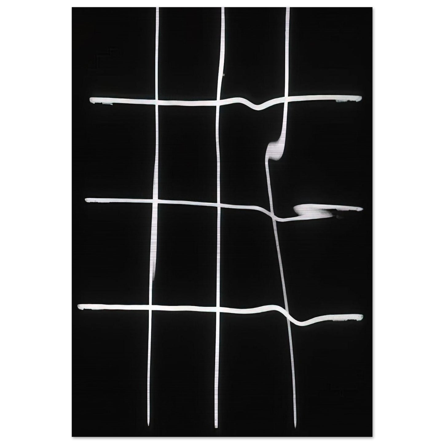 Reflections in water deformed by the spectator - 1964 - Francois Morellet Brushed Aluminum Print - 70x100 cm / 28x40 inches | Francois Morellet Aluminum Print | Francois Morellet Prints