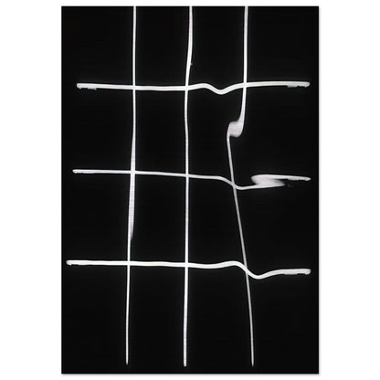 Reflections in water deformed by the spectator - 1964 - Francois Morellet Brushed Aluminum Print - 70x100 cm / 28x40 inches | Francois Morellet Aluminum Print | Francois Morellet Prints