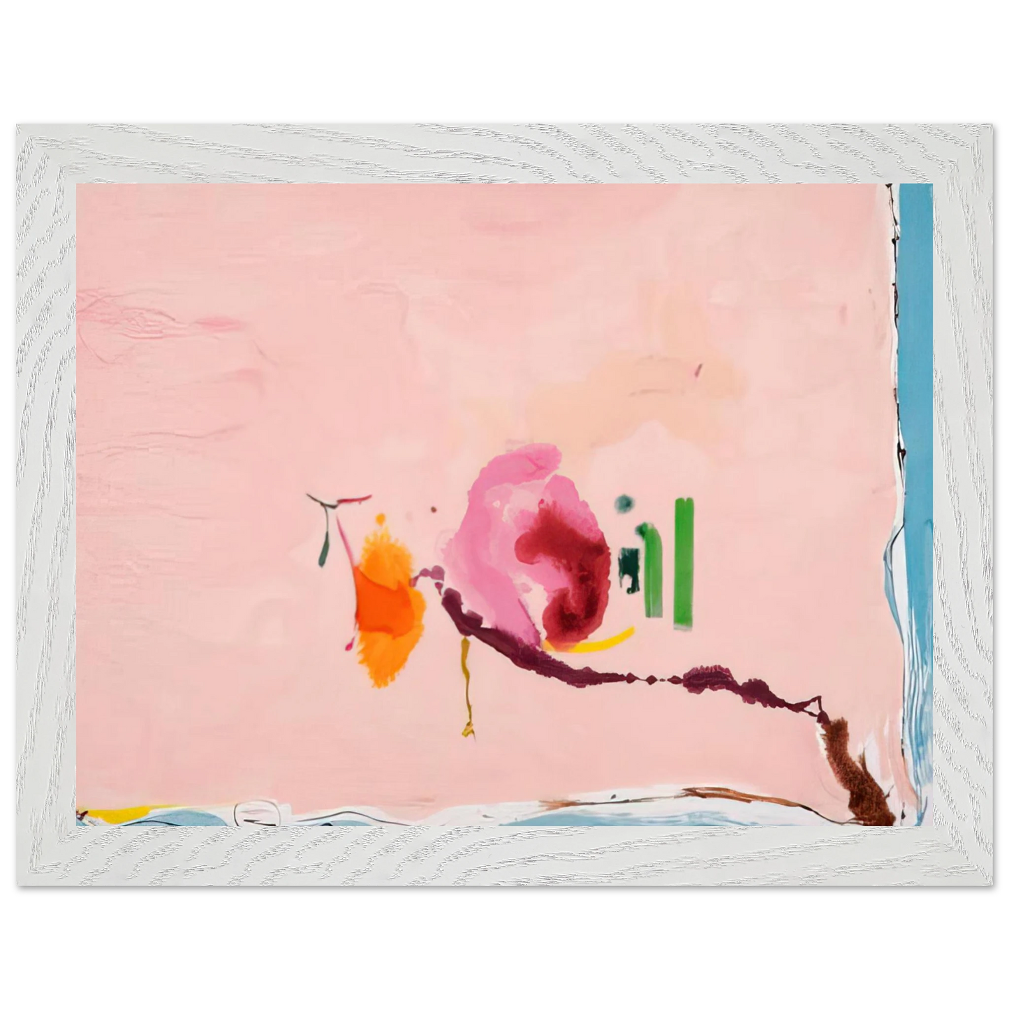 Helen Frankenthaler - Flirt - 1995 Wall art - A3 (29.7 x 42  cm) - Premium Wooden Framed Poster With Fine Art Paper - Wood frame