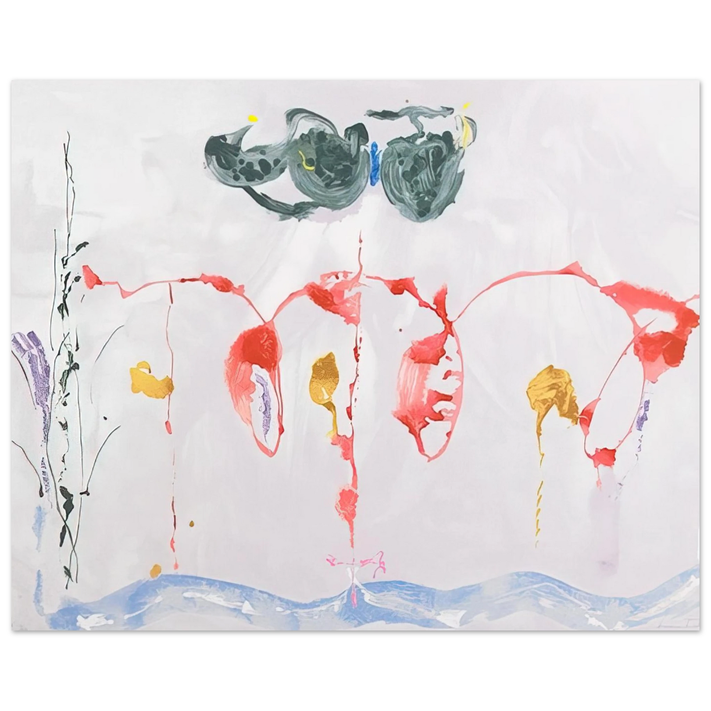 Helen Frankenthaler - Aerie - 2009 Wall art - 60x80 cm / 24x32 inches - Fine Art Poster-canvas - -